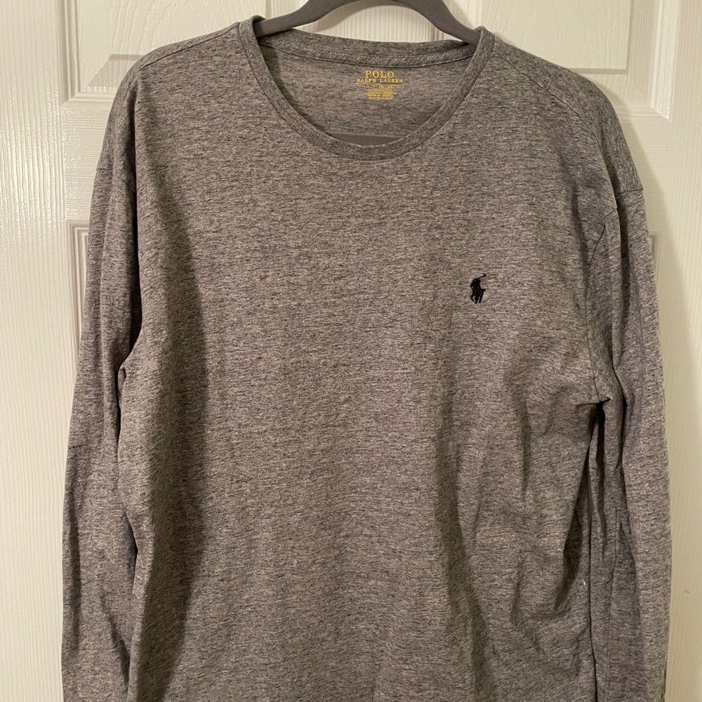 Polo by Ralph Lauren Heather Gray Long Sleeve Tee